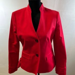 𝅺Nine West blazer, size 6, red, 50% cotton